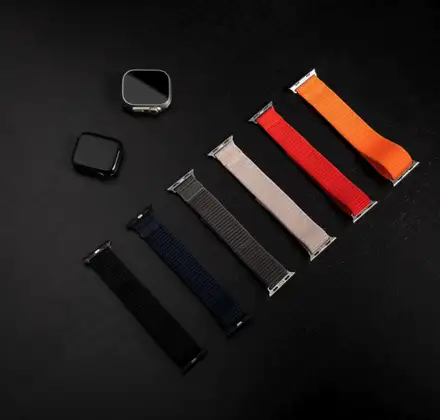 FIXED Nylon Sporty Strap pro Apple Watch Ultra 49 mm, čierny
