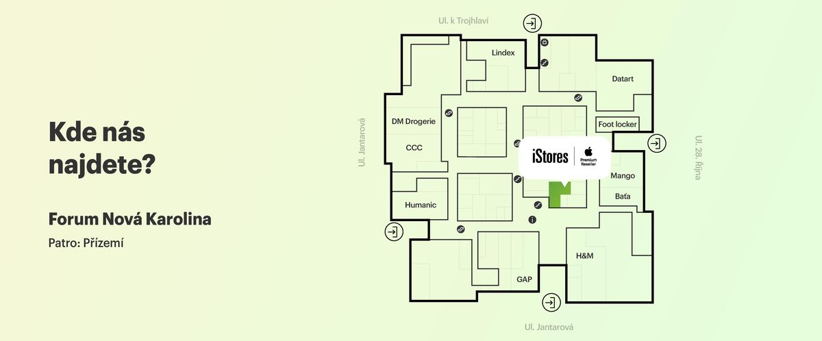 Pôdorys nákupného centra.