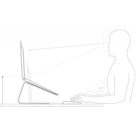 TwelveSouth stojan Curve pre MacBook - Matte Black Aluminium