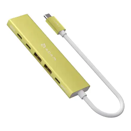 Adam Elements USB-C Hub DE06 6-in-1 - Yellow