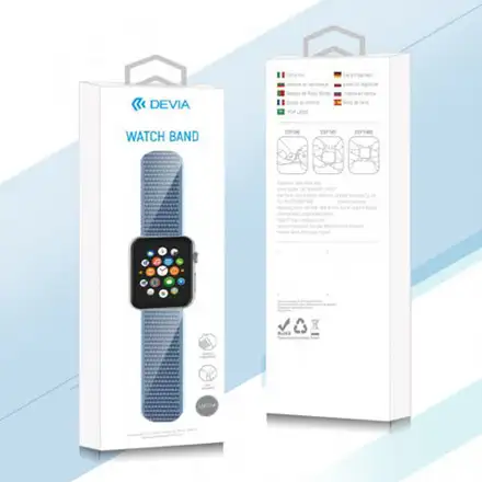 Devia Apple Watch Deluxe Series Sport3 Band 44/45/46mm - Black