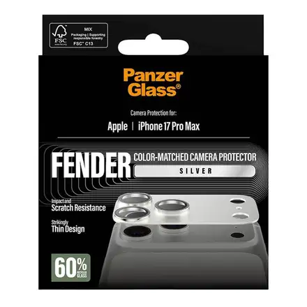PanzerGlass Fender Camera Protection pre iPhone 17 Pro Max - Silver