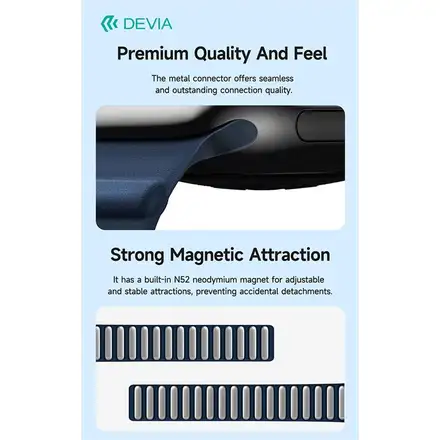 Devia remienok Deluxe Magnetic Fiber Watch Band 44/45/46mm - Evergreen