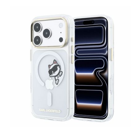 Karl Lagerfeld IML Choupette Peekaboo Magsafe kryt iPhone 18 Pro priehľadný