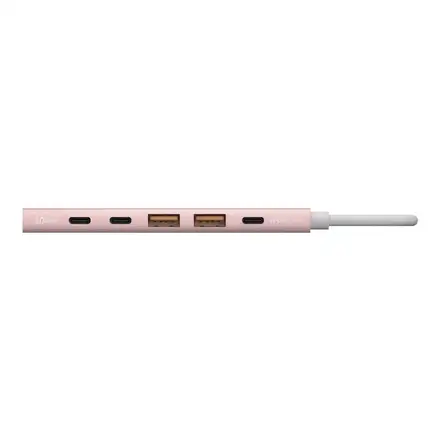 Adam Elements USB-C Hub DE06 6-in-1 - Pink