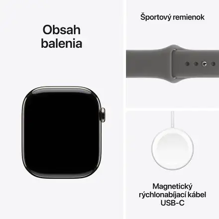 Apple Watch Series 11 GPS + Cellular 46mm Prírodný titán s kamenno sivým športovým remienkom - M/L