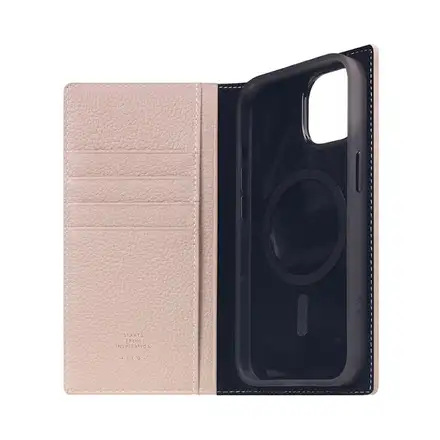 SLG Design puzdro D8 Magsafe Full Grain Leather pre iPhone 15 - Light Cream
