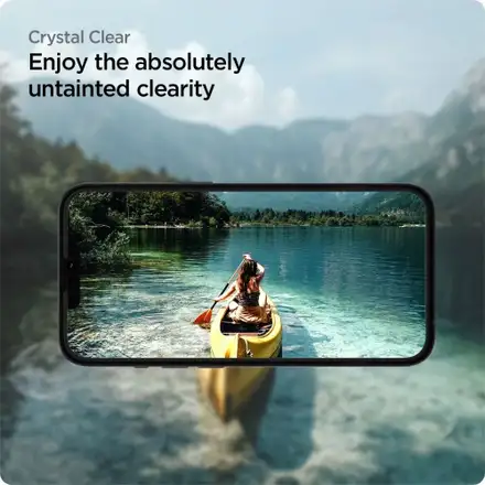 Spigen ochranné sklo GLAS.tR AlignMaster pre iPhone 16e/14/13/13 Pro - Black Frame