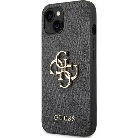 Guess PU 4G Metal Logo kryt iPhone 14 hnedý