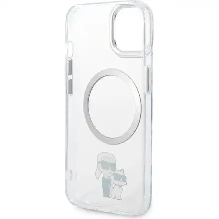 Karl Lagerfeld IML Karl and Choupette MagSafe kryt iPhone 15 priehľadný