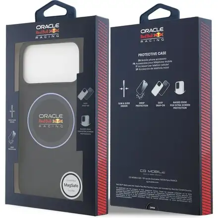 Red Bull Silicone Blue Ring MagSafe Zadný Kryt pre iPhone 17 Pro Max modrý