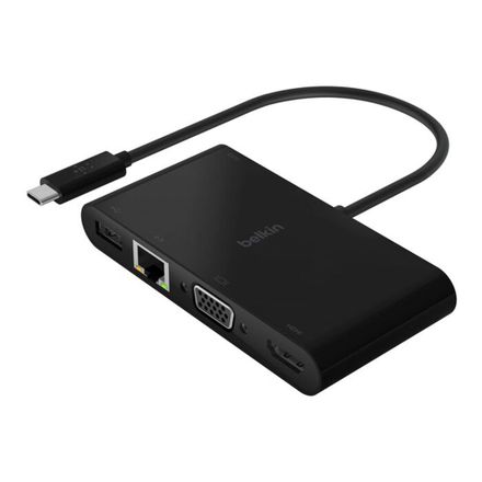Belkin USB-C 5-in-1 Hub Plus 100W - Black