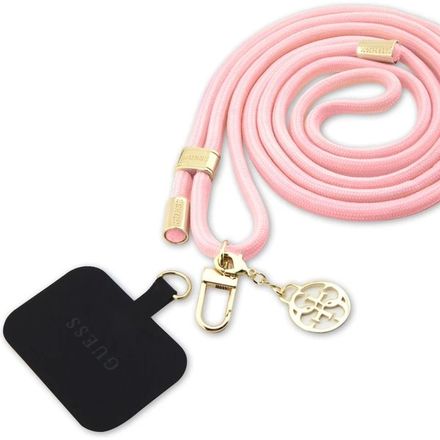 Guess Crossbody Popruh Cord 4G Charm ružový