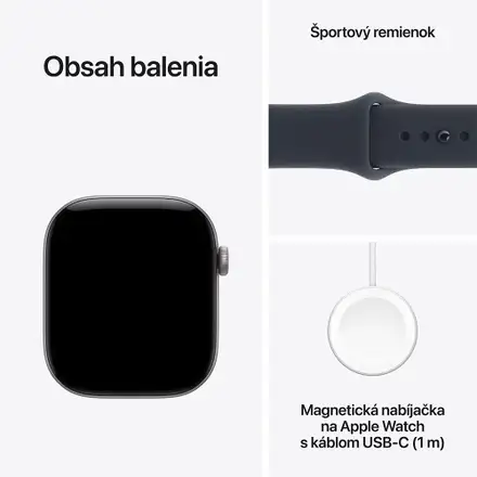 Apple Watch Series 12 GPS 42mm Space Grey Aluminium Case with Navy Blue Sport Band - M/L