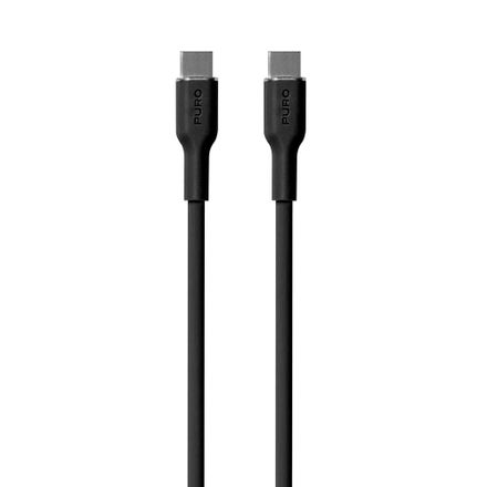 Puro kábel Soft Silicone Cable USB-C to USB-C 1.5m - Black