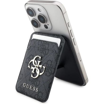 Guess PU 4G MagSafe Cardslot Peňaženka so Stojanom čierna