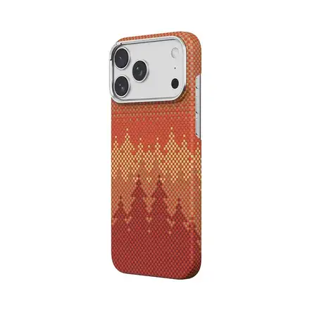 Comma kryt Woven Kevlar Magnetic Shockproof Case pre iPhone 17 Pro - Pinery Forest