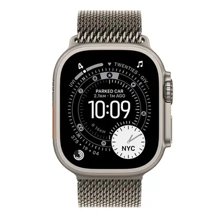 Apple Watch Ultra 3 GPS + Cellular 49mm Prírodný titán s prírodným titánovým milánským ťahom - S