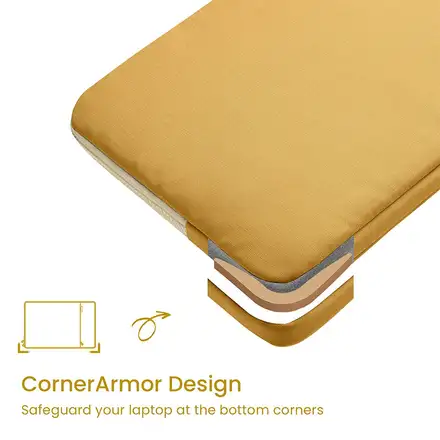 Tomtoc puzdro Lady Sleeve with Pouch pre Macbook Pro/Air 13" - Cheese Yellow
