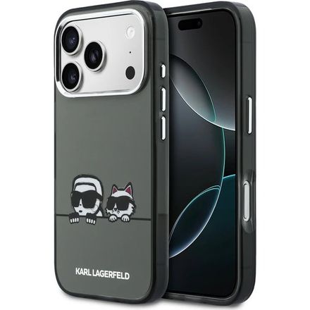 Karl Lagerfeld IML K&CH Heads Logo MagSafe MagSafe kryt iPhone 17 Pro Max čierny
