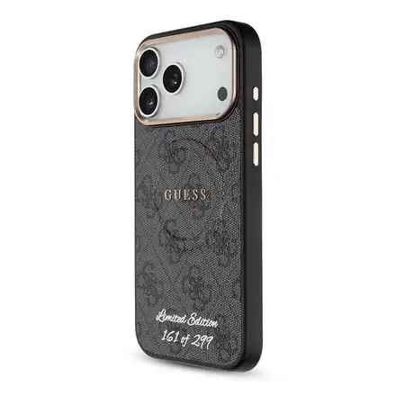 Guess PU 4G MagSafe Strap Limited Edition 299 kryt iPhone 17 Pro Max čierny
