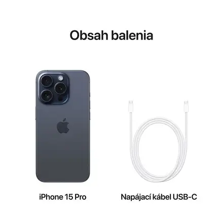 iPhone 15 Pro 128 GB modrý titán *Trieda A*