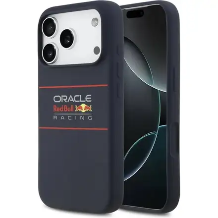Red Bull Silicone Horizontal Logo MagSafe Zadný Kryt pre iPhone 17 Pro modrý