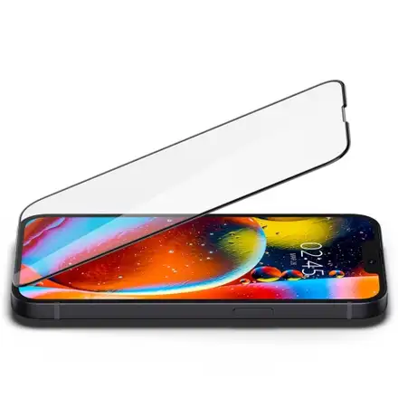 Spigen ochranné sklo GLAS.tR Slim HD pre iPhone 16e/14/13/13 Pro - Black Frame