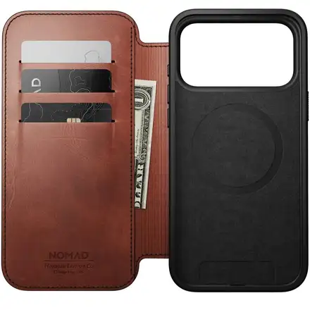 Nomad puzdro Modern Leather Folio Magsafe Horween pre iPhone 17 Pro Max - Olde Dublin