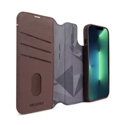 Decoded puzdro Leather Detachable Wallet MagSafe pre iPhone 14 Plus - Brown