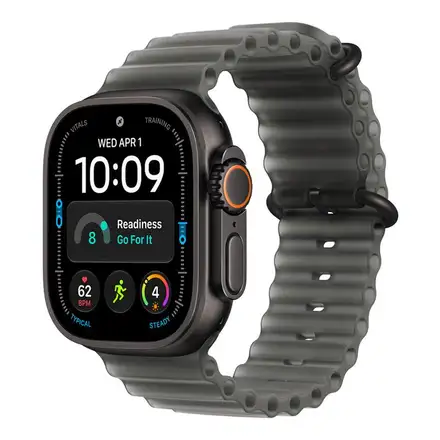 Apple Watch 49mm Translucent Black Ocean Band Extension - Black Titanium Finish