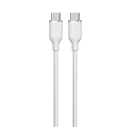 Devia kábel USB-C to USB-C Jelly Series Silicone Cable 1.2m - White