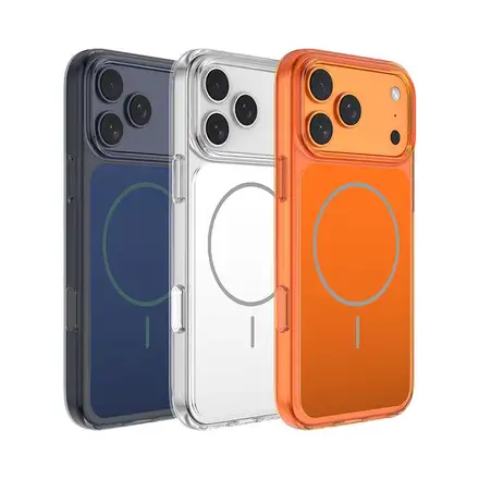 Comma kryt Crystal Shield Magnetic Case pre iPhone 17 Pro - Translucent Orange