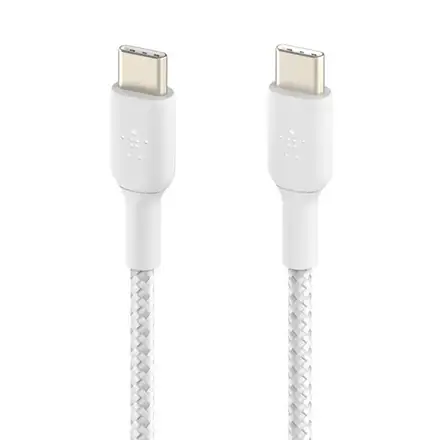 Belkin kábel Boost Charge Braided USB-C to USB-C 1m - White