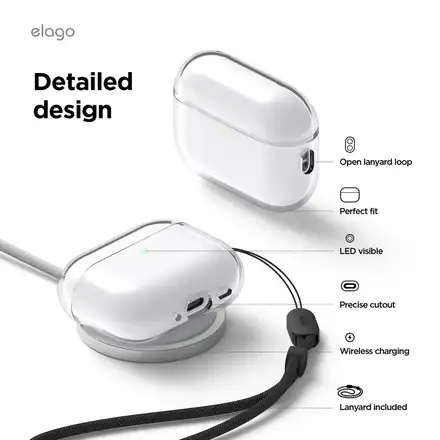 Elago Airpods Pro 3 Clear Strap Case - Clear