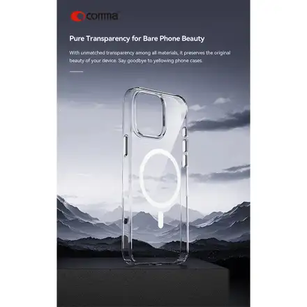 Comma kryt Glass Series Magnetic Case pre iPhone 16 Pro - Clear