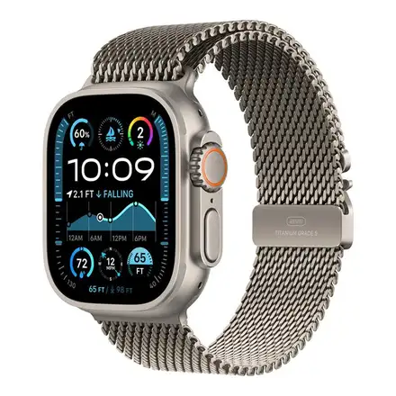Apple Watch 49mm Natural Titanium Milanese Loop - Medium *Rozbalený*