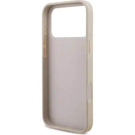Guess PU 4G Metal Logo Strap kryt iPhone 17 Pro ružový