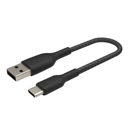 Belkin kábel Boost Charge Braided USB-A to USB-C 15cm - Black