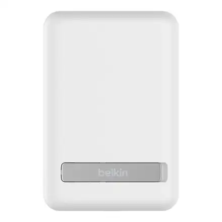 Belkin Boost Charge Magnetic Wireless Power Bank 5K + Stand - White