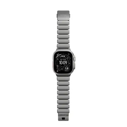 Nomad remienok Stratos pre Apple Watch 44-49mm - Black/Natural Hardware