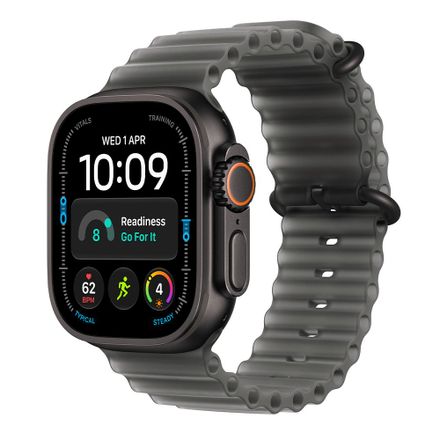 Apple Watch Ultra 4 GPS + Cellular 49mm Black Titanium Case with Translucent Black Ocean Band