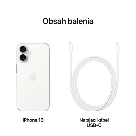 iPhone 16 128 GB biela