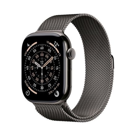 Apple Watch Series 11 GPS + Cellular 42mm Bridlicový sivý titán s bridlicovo sivým milánskym ťahom