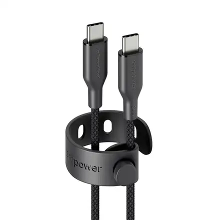 PanzerGlass kábel EMPOWER Racing USB-C to USB-C 2m 240W - Black
