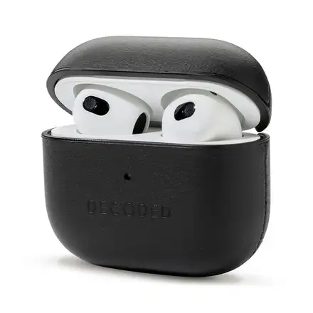 Decoded puzdro AirCase Leather pre Apple Airpods 3 - Black