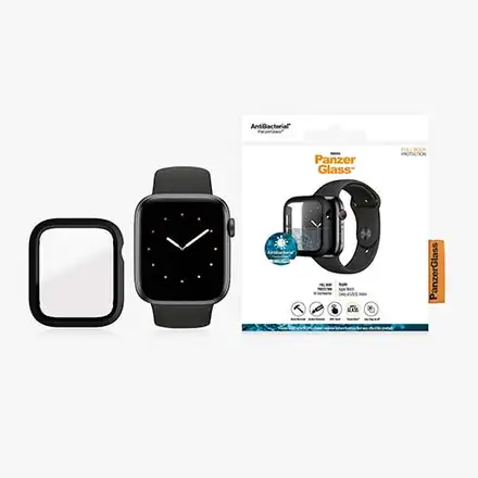 PanzerGlass ochranné sko Full Body AB pre Apple Watch 4/5/6/SE 44mm - Black Frame