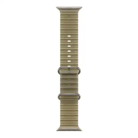 Apple Watch 49mm Translucent Kelp Ocean Band - Natural Titanium Finish