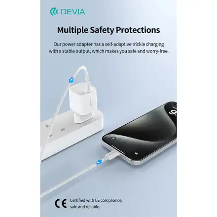 Devia sieťová nabíjačka Extreme Speed Mini PD Quick Charger 20W - White
