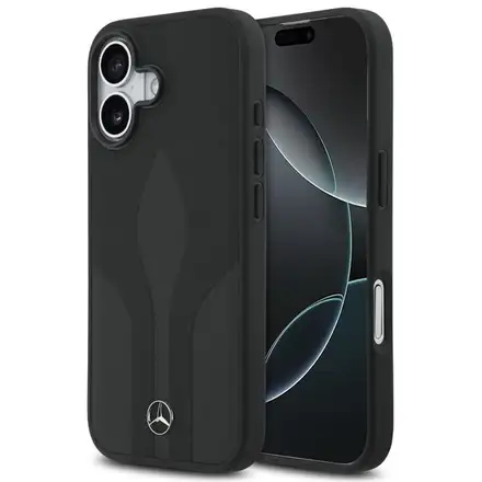 Mercedes Leather The Move MagSafe Zadný Kryt pre iPhone 17 čierny